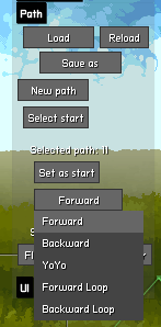 Path mode main menu